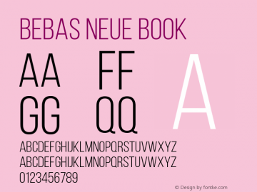 Bebas Neue Book Version 1.003 Font Sample