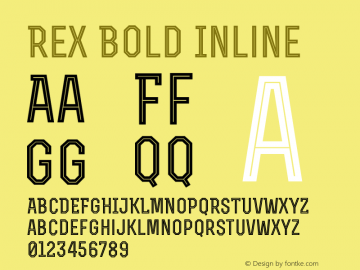 Rex Bold Inline Version 1.000;PS 001.000;hotconv 1.0.88;makeotf.lib2.5.64775图片样张