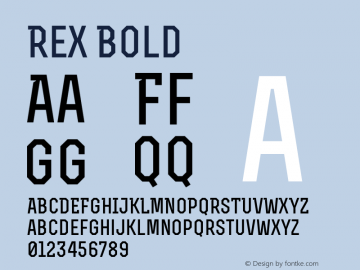 Rex Bold Version 1.000图片样张