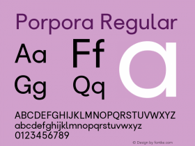 Porpora Regular Version 1.000图片样张