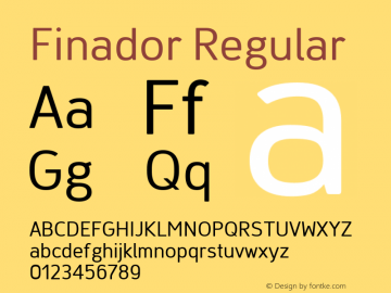 Finador Regular Version 1.000;PS 001.000;hotconv 1.0.88;makeotf.lib2.5.64775;YWFTv17 Font Sample