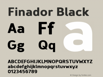 Finador Black Version 1.000;PS 001.000;hotconv 1.0.88;makeotf.lib2.5.64775;YWFTv17 Font Sample