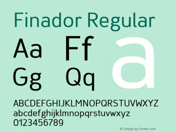 Finador-Regular Version 1.000;PS 001.000;hotconv 1.0.88;makeotf.lib2.5.64775;YWFTv17 Font Sample