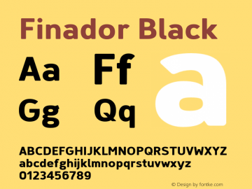 Finador-Black Version 1.000;PS 001.000;hotconv 1.0.88;makeotf.lib2.5.64775;YWFTv17 Font Sample