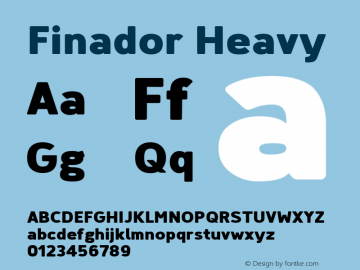 Finador-Heavy Version 1.000;PS 001.000;hotconv 1.0.88;makeotf.lib2.5.64775;YWFTv17 Font Sample