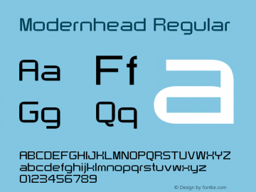 Modernhead Version 1.002;Fontself Maker 2.1.2 Font Sample