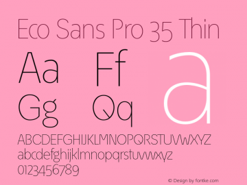 Éco Sans Pro 35 Thin Version 3.011图片样张