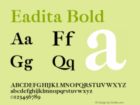 Eadita-Bold 0.1.0图片样张