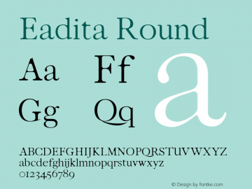 Eadita-Round 0.1.0 Font Sample