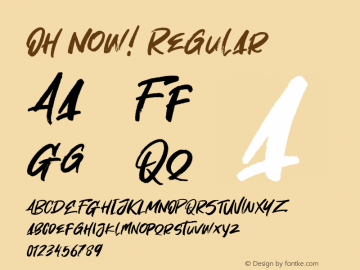 Oh Now! Version 1.000 Font Sample