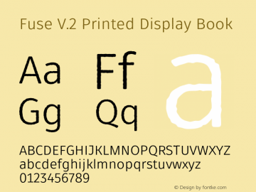 Fuse V.2 Printed Display Book Version 1.001;PS 001.001;hotconv 1.0.88;makeotf.lib2.5.64775 Font Sample