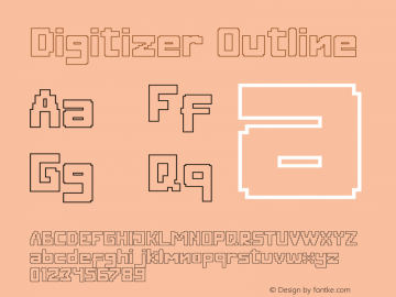 Digitizer Outline Version 1.002;Fontself Maker 3.1.2 Font Sample