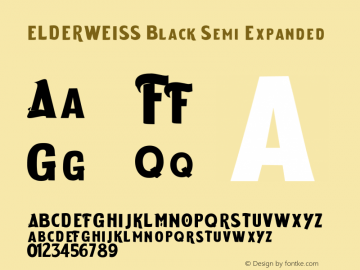 ELDERWEISS-BlackSemiExpanded Version 1.000 Font Sample