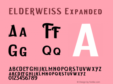 ELDERWEISS-Expanded Version 1.000 Font Sample