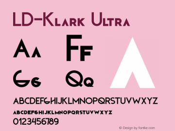 LD-Klark Ultra 001.000 Font Sample