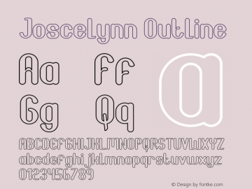 Joscelynn Outline Version 1.002;Fontself Maker 3.1.2 Font Sample