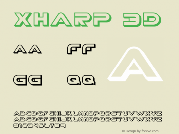 XHARP 3D Version 1.002;Fontself Maker 3.1.2图片样张
