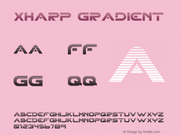 XHARP Gradient Version 1.002;Fontself Maker 3.1.2图片样张