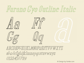 Furano Gyo Outline Italic 图片样张