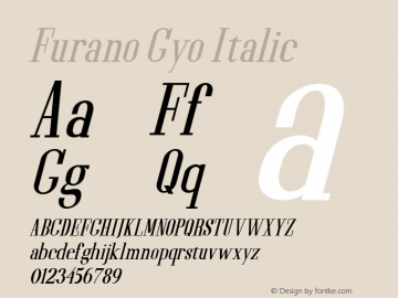 Furano Gyo Italic 图片样张