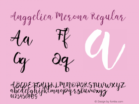 Anggelica Merona Version 1.00;April 28, 2019;FontCreator 11.5.0.2430 64-bit图片样张