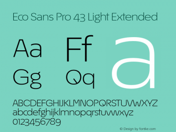 Éco Sans Pro 43 Light Extended Version 3.015图片样张