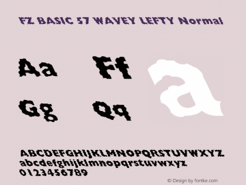 FZ BASIC 57 WAVEY LEFTY Normal 1.0 Wed May 04 16:35:03 1994 Font Sample