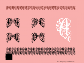 MonogramScriptHeart Version 1.000 Font Sample