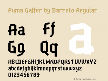 puma 2012 font