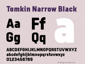 Tomkin Narrow Black Version 1.000;YWFTv17图片样张