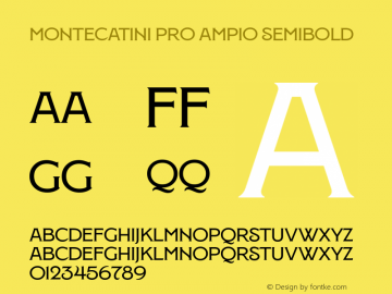 MontecatiniPro-AmpioSemibold Version 1.020;PS 001.020;hotconv 1.0.88;makeotf.lib2.5.64775图片样张