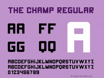 THE CHAMP Version 1.003;Fontself Maker 3.1.2 Font Sample