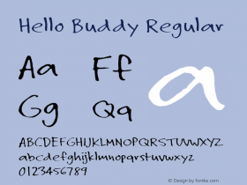 Hello Buddy Regular 0.1 Font Sample