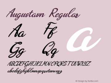 Augustavn Version 1.00;May 12, 2019;FontCreator 11.5.0.2430 64-bit Font Sample
