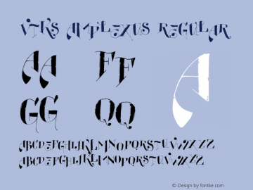 Vtks Amplexus Version 1.002;Fontself Maker 3.1.2 Font Sample
