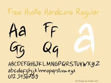 Free Hustle Hardcore  Font Sample