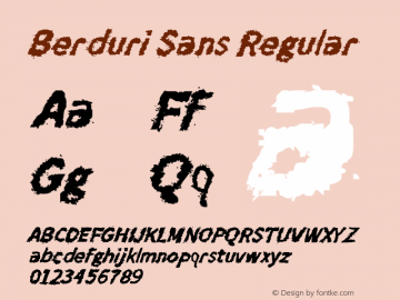 BerduriSans-Regular Version 1.000 Font Sample