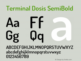 Terminal Dosis SemiBold Version 1.007图片样张