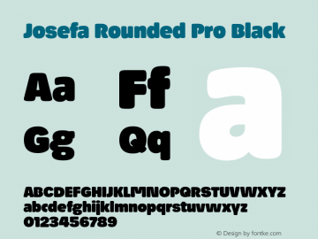 Josefa Rounded Pro Black Version 1.007 Font Sample