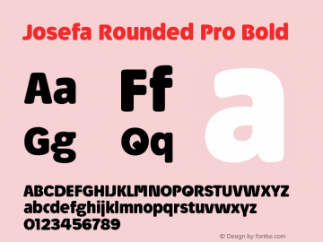 Josefa Rounded Pro Bold Version 1.007 Font Sample