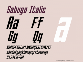 Sabuga-Italic Version 1.000图片样张