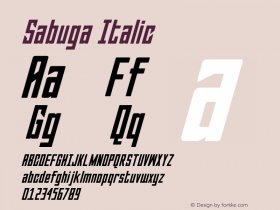 Sabuga-Italic Version 1.000图片样张