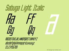 SabugaLight-Italic Version 1.000图片样张