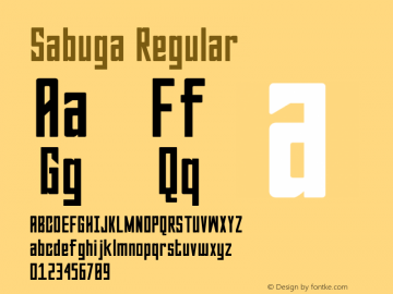 Sabuga Version 1.000 Font Sample