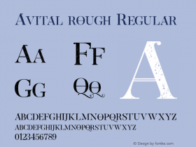 Avital rough Regular Version 1.000图片样张