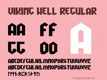 Viking Hell Version 1.00;May 8, 2019;FontCreator 11.0.0.2388 64-bit Font Sample