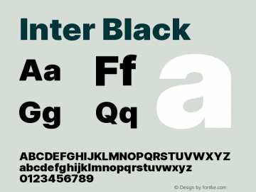 Inter Black Version 3.005;git-f04932174图片样张