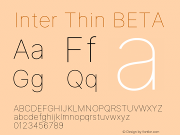 Inter Thin BETA Version 3.005;git-f04932174图片样张