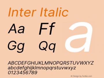 Inter Italic Version 3.005;git-f04932174图片样张