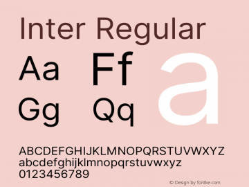 Inter Regular Version 3.005;git-f04932174 Font Sample